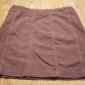 Free People Women's Skirt  Size: 8 Brown  Corduroy